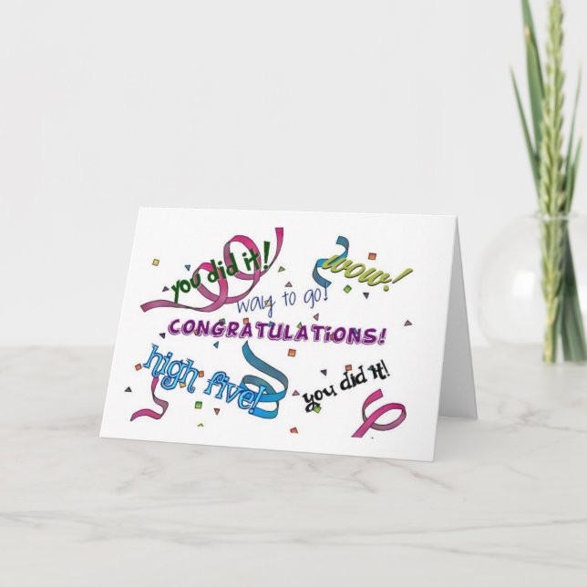 **NUEVA AVENTURA** **FELICITACIONES** Tarjeta (Anverso)