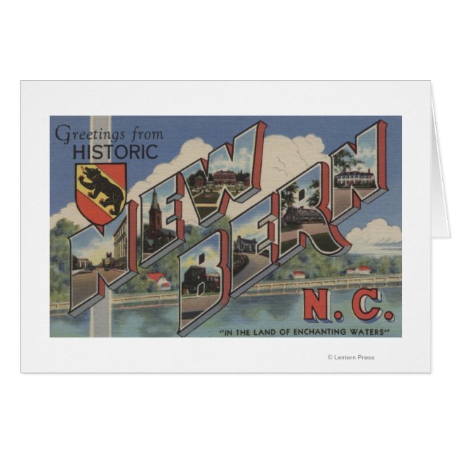 Nueva Berna, Carolina del Norte - Escenas de letra (Anverso (Horizontal))