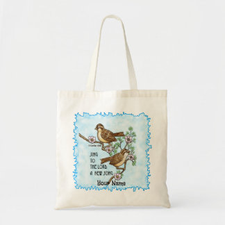 Nueva bolsa de tote cristiana para las aves de la 