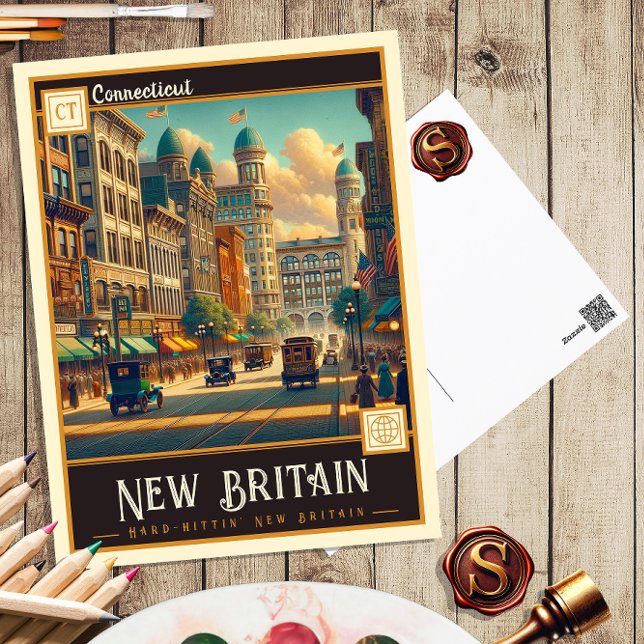 Nueva Bretaña, Connecticut | Postal de época (Subido por el creador)