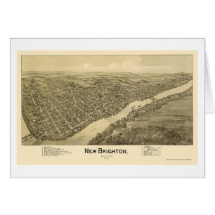 Nueva Brighton, mapa panorámico del PA - 1901