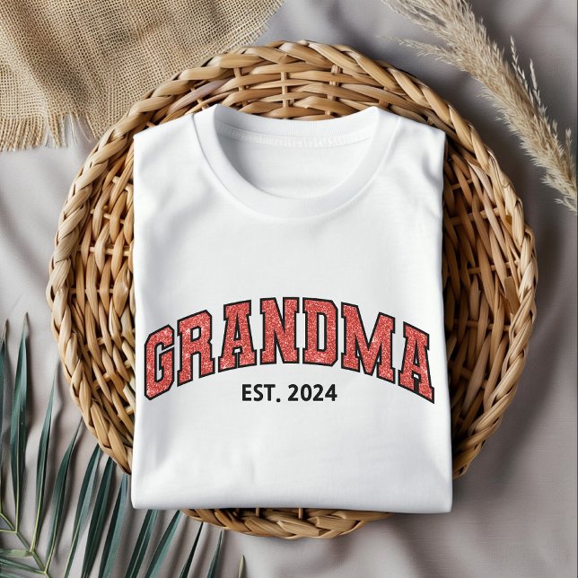Nueva camiseta de Purpurina de la abuela, regalo d (ustom grandma shirt, personalized grandma shirt, new grandma gift, grandmother birthday gift, )