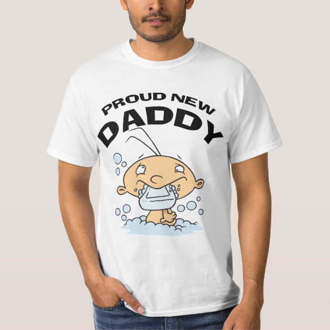 Nueva camiseta orgullosa divertida del papá (Anverso)