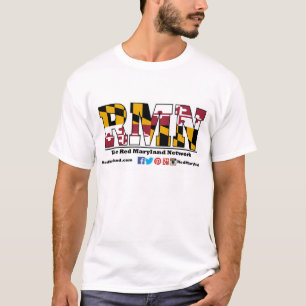 Nueva camiseta roja del logotipo de Maryland