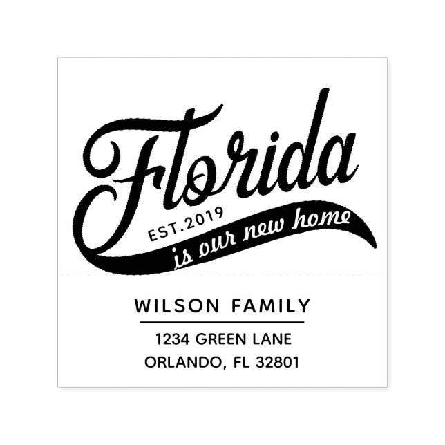 Nueva Casa En Florida Dirección De Regreso Sello D (Diseño)