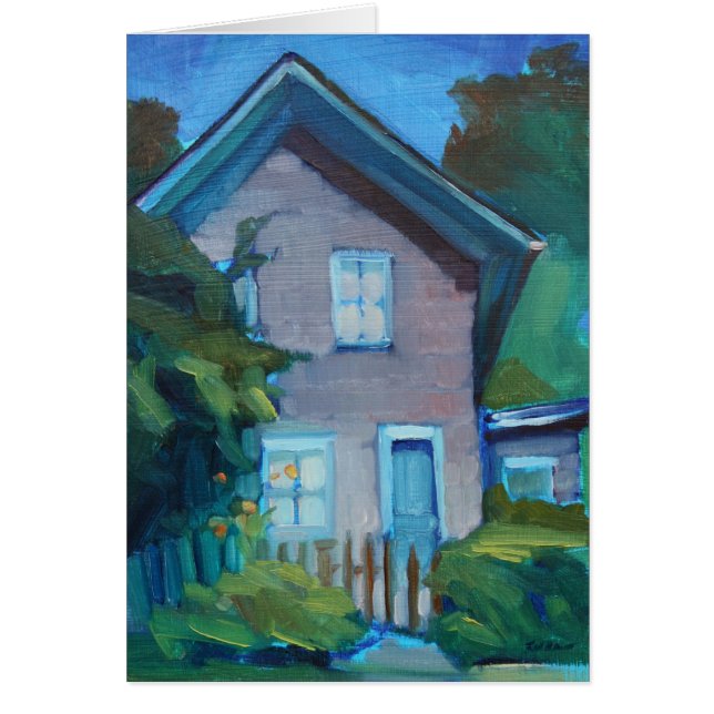 Nueva casa feliz - tarjeta para el vecino o el (Frente)