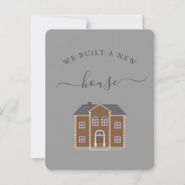 Nueva casa marrón que mudamos de Invitación