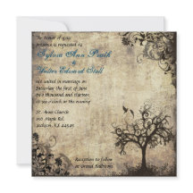 Nueva cosecha de vida con invitación a la boda azu