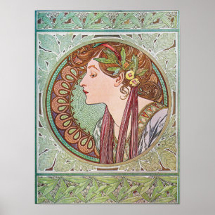 Nueva dama de arte con hojas de laurel