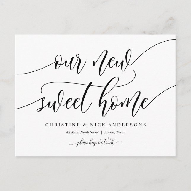 Nueva dirección de hogar dulce, Invitación móvil (Anverso)