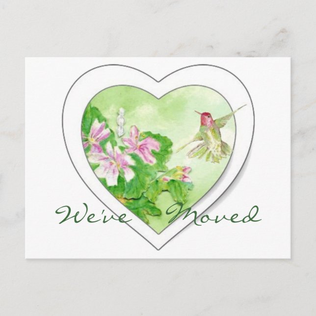 Nueva dirección de Hummingbird, nueva postal de ca (Anverso)