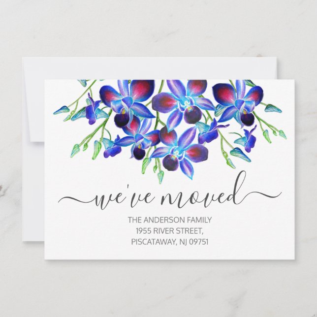 Nueva dirección floral Invitación de movimiento de (Anverso)