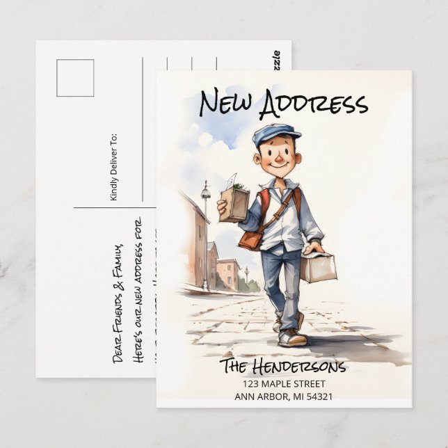 Nueva dirección Nueva Invitación de movimiento res (Anverso / Reverso)