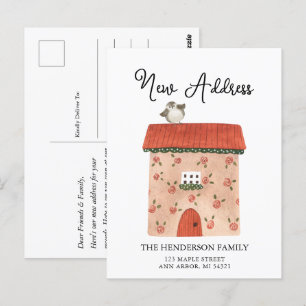 Nueva dirección Nueva tarjeta postal de Invitación