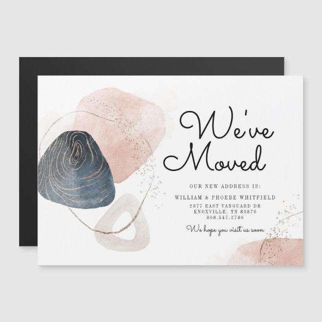 Nueva dirección que hemos movido la Invitación (Anverso/Reverso)