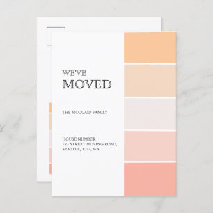 Nueva dirección residencial rosa de invitación de 