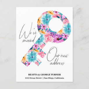 Nueva dirección, Tarjeta postal de anuncio de muda