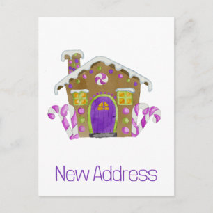 Nueva dirección Tarjeta postal de la casa de pan d