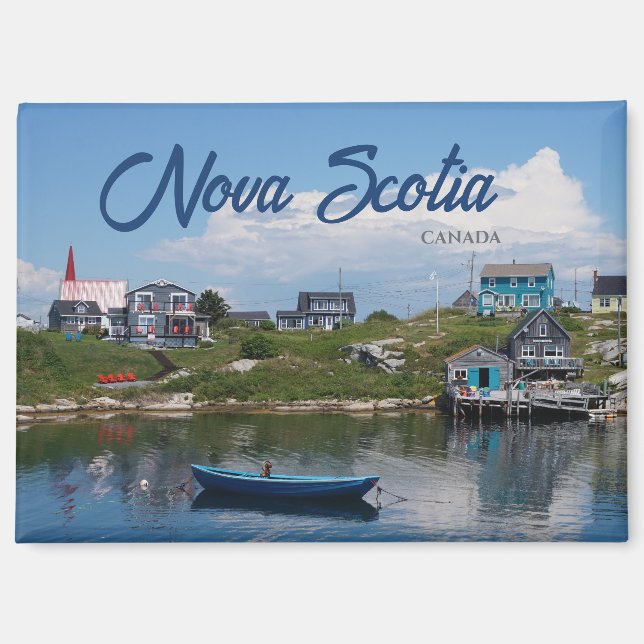 Nueva Escocia Canadá Imán Recuerdo (Anverso)