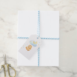 Nueva etiqueta de regalo de bebé león - Estrellas
