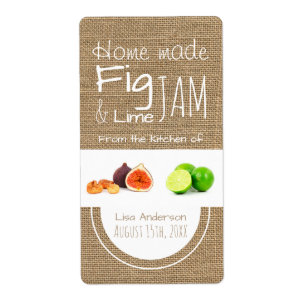 Nueva etiqueta personalizada Rustic Fig and Lime J