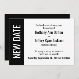 Nueva fecha en negrita, Invitación Boda pospuesta