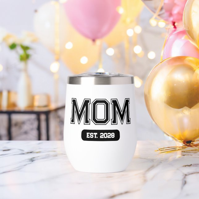 Nueva fecha personalizada de mamá establecida (Despedida de soltero (girado))