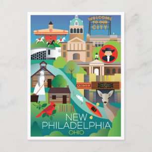 Nueva Filadelfia, postal de Ohio