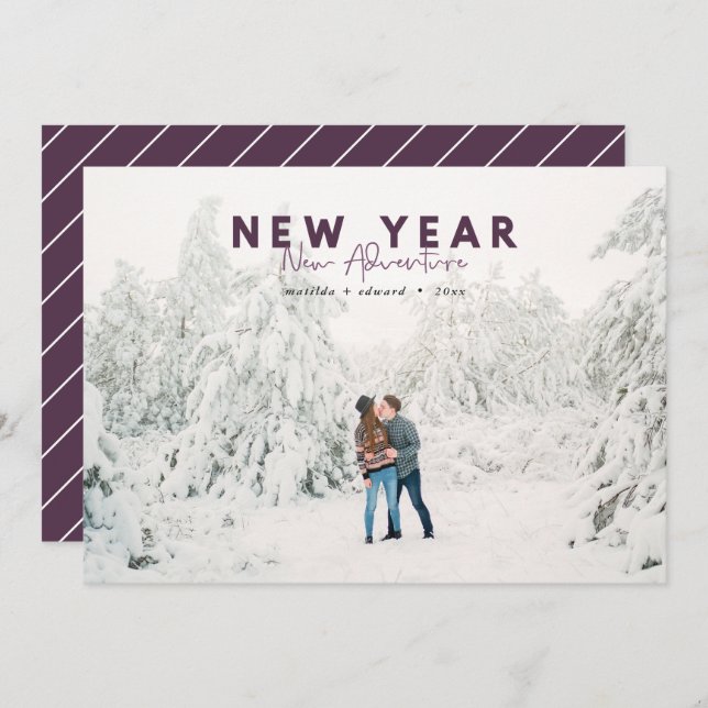 Nueva foto de aventuras de Año Nuevo (Anverso / Reverso)