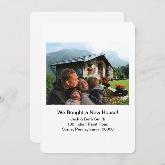 Nueva foto de casa que hemos movido la Invitación (Anverso / Reverso)