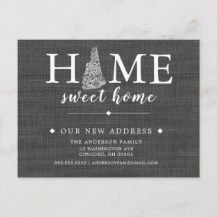 NUEVA HAMPSHIRE Moving Invitación Post Card