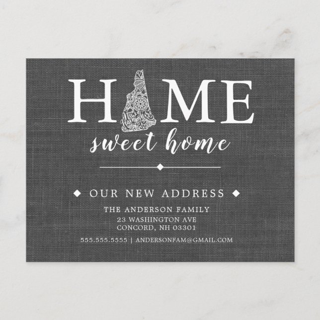 NUEVA HAMPSHIRE Moving Invitación Post Card (Anverso)
