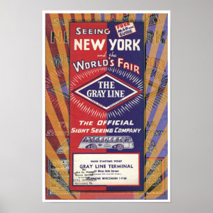 NUEVA IMPRESIÓN 'NUEVA YORK WORLD FAIR' VINTAGE 19