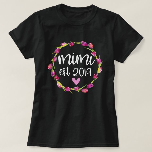 Nueva invitación 2019 del embarazo de la camisa (Diseño del anverso)