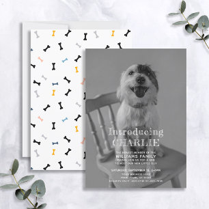 Nueva Invitación de adopción de foto de cachorro