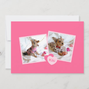Nueva Invitación de adopción Mascota en rosa gitan