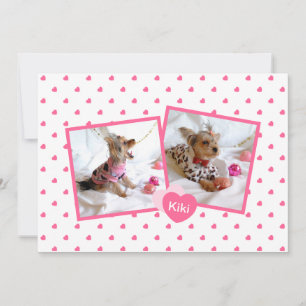 Nueva Invitación de Adopción Mascota Girly Pink