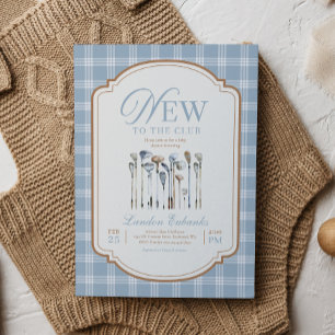 Nueva Invitación de Baby Shower de Golf en el Club