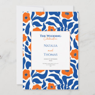 nueva invitación de boda abstracta boho artística 