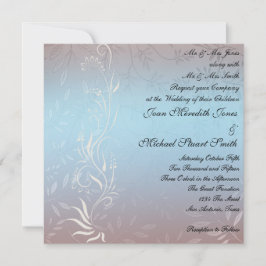 Nueva invitación de boda azul