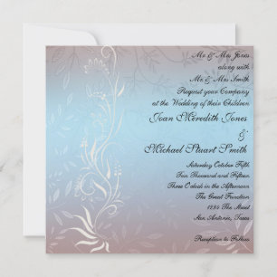 Nueva invitación de boda azul