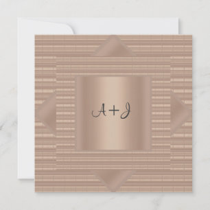 nueva INVITACIÓN DE BODA DE oro de bronce