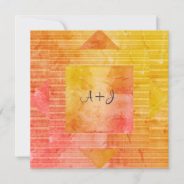 NUEVA INVITACIÓN DE BODA RÚSTICA DE NARANJA AMARIL