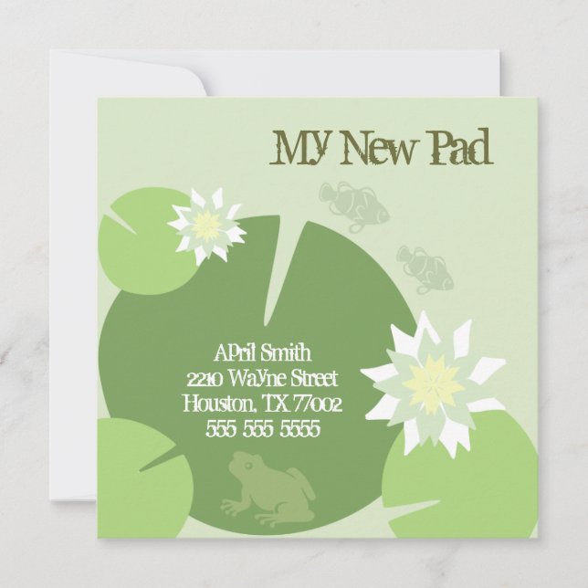 Nueva Invitación de desplazamiento de almohadilla (Anverso)