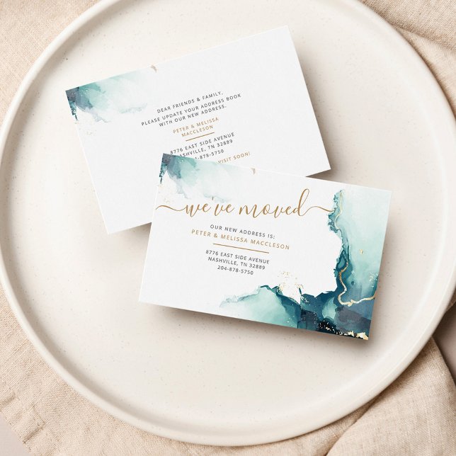 Nueva Invitación de desplazamiento de dirección (Agate Script Moving Announcement Notecard)