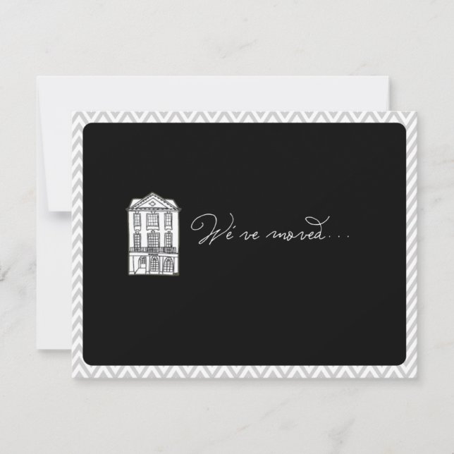 Nueva Invitación de dirección // Chevron High Road (Anverso)