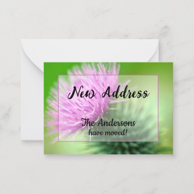 Nueva Invitación de dirección de fragmentos de col (Anverso)