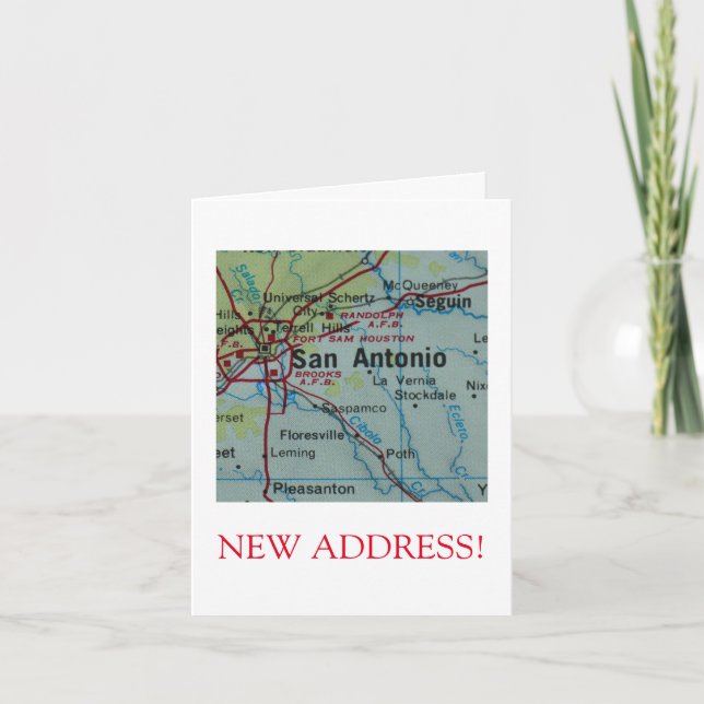 Nueva invitación de dirección de San Antonio (Anverso)