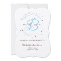 Nueva Invitación de dirección monogramada