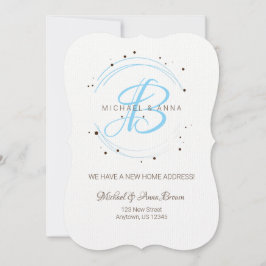 Nueva Invitación de dirección monogramada